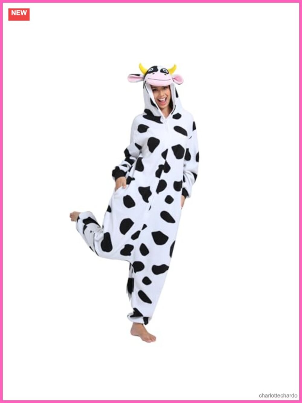 NAITOKE Adult Onesie Fleece Cosplay Pajama Sleepwear Halloween Costume